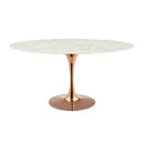 Lippa 60" Oval Artificial Marble Dining Table