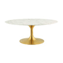 Lippa 42" Oval-Shaped Artifical Artificial Marble Coffee Table