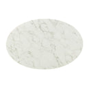 Lippa 42" Oval-Shaped Artificial Marble Coffee Table