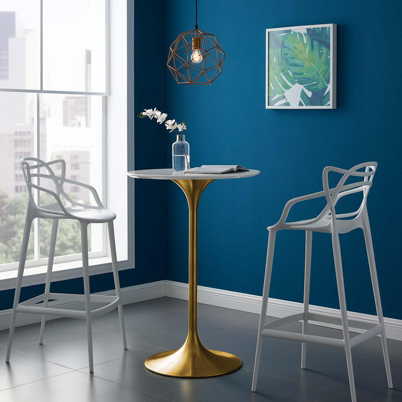 Lippa 28" Wood Top Bar Table