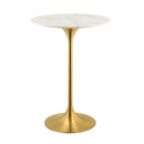 Lippa 28" Artificial Marble Bar Table