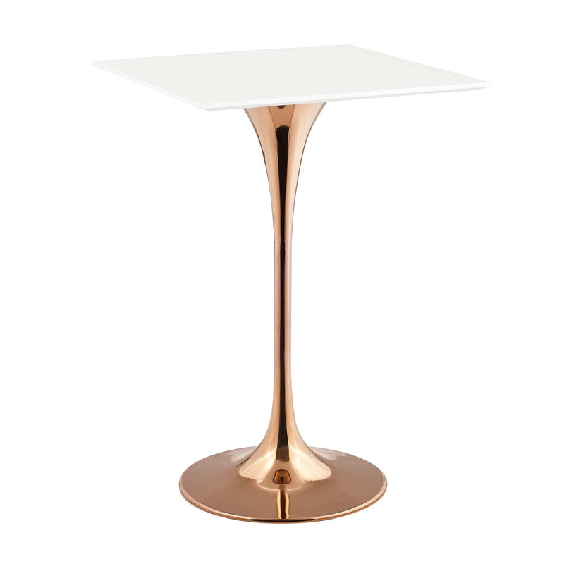 Lippa 28" Square Wood Top Bar Table