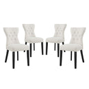 Silhouette Dining Side Chairs Upholstered Fabric Set of 4