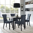 Silhouette Dining Side Chairs Upholstered Fabric Set of 4