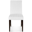 Motivate Channel Tufted Upholstered Fabric Dining Chair Set of 2