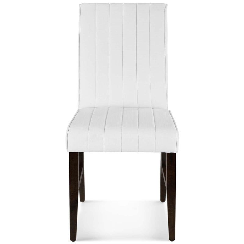 Motivate Channel Tufted Upholstered Fabric Dining Chair Set of 2