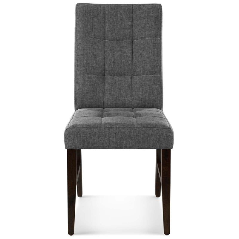 Promulgate Biscuit Tufted Upholstered Fabric Dining Chair Set of 2