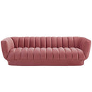 Entertain Vertical Channel Tufted Performance Velvet Sofa