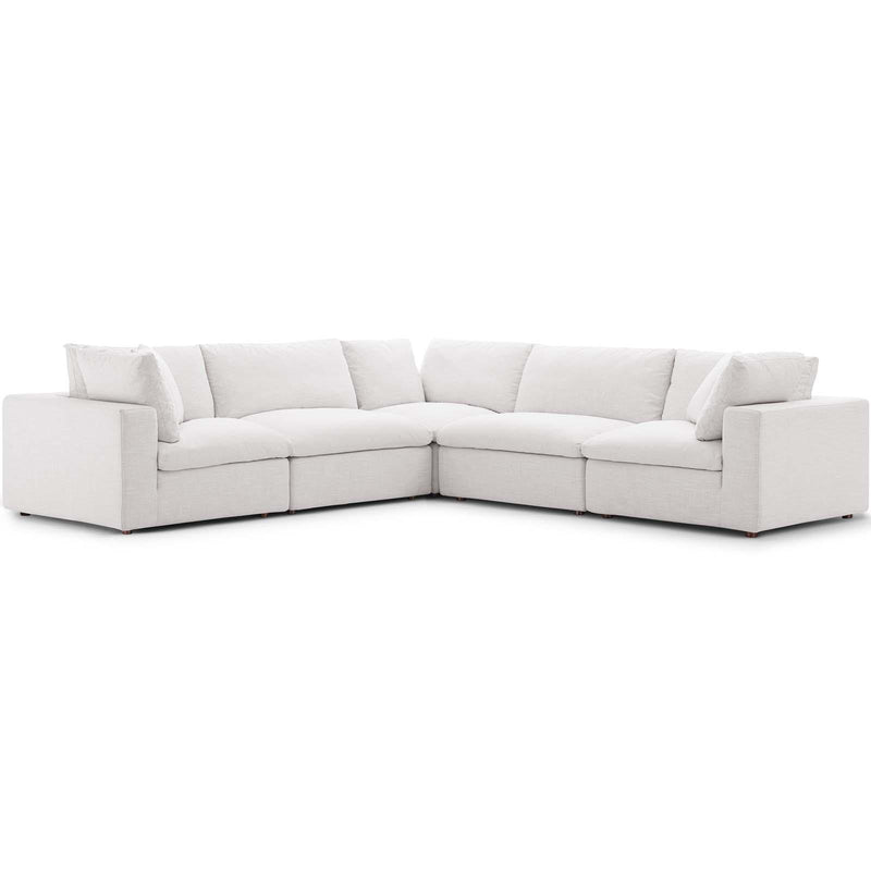 Commix Down Filled Overstuffed 5 Piece Sectional Sofa Set