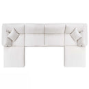 Commix Down Filled Overstuffed 6 Piece Sectional Sofa Set