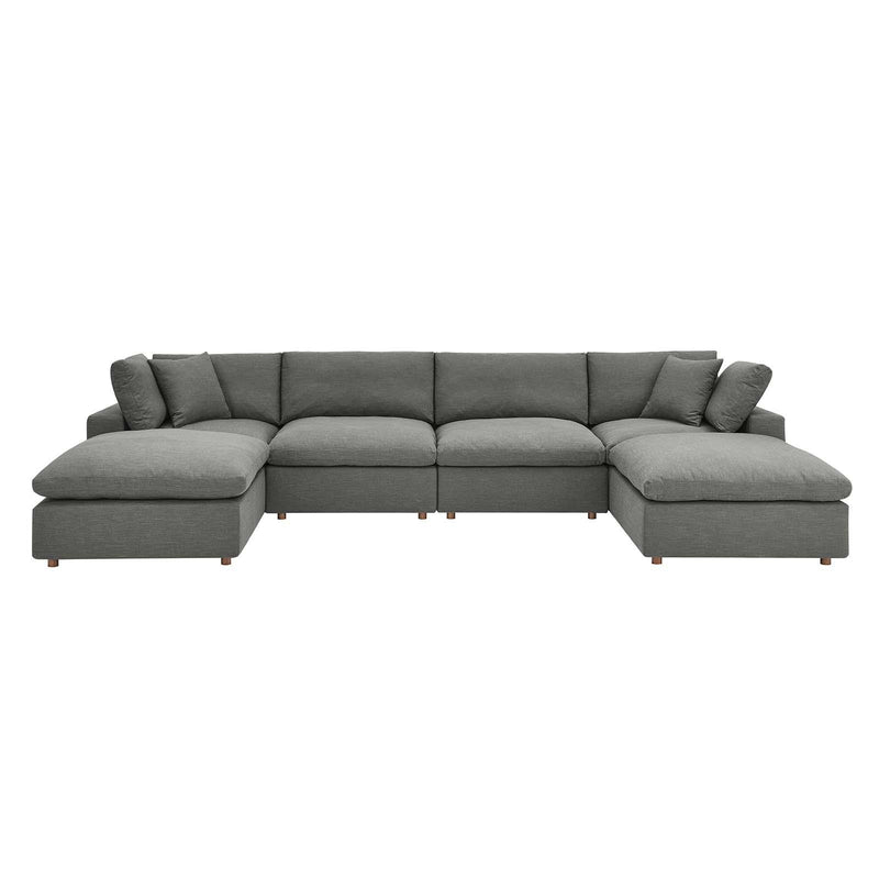 Commix Down Filled Overstuffed 6 Piece Sectional Sofa Set