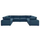 Commix Down Filled Overstuffed 8 Piece Sectional Sofa Set