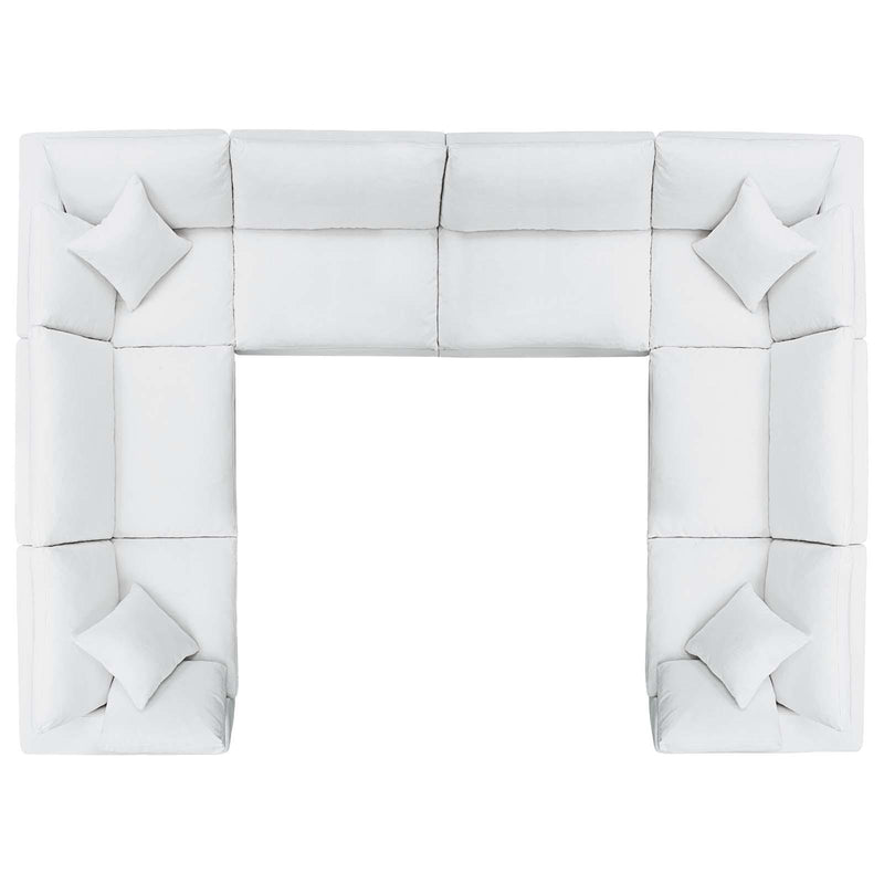 Commix Down Filled Overstuffed 8 Piece Sectional Sofa Set