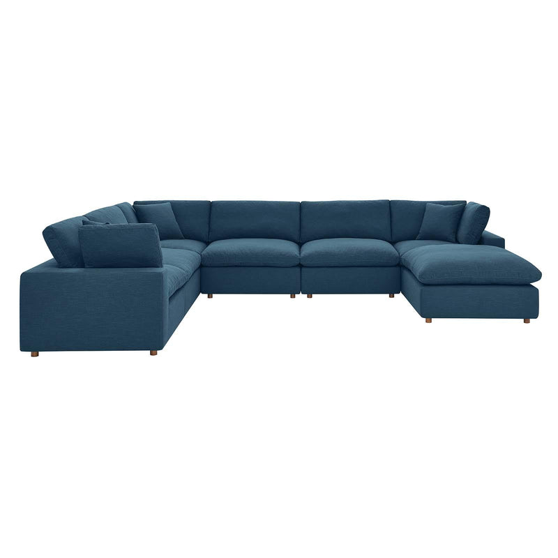 Commix Down Filled Overstuffed 7 Piece Sectional Sofa Set