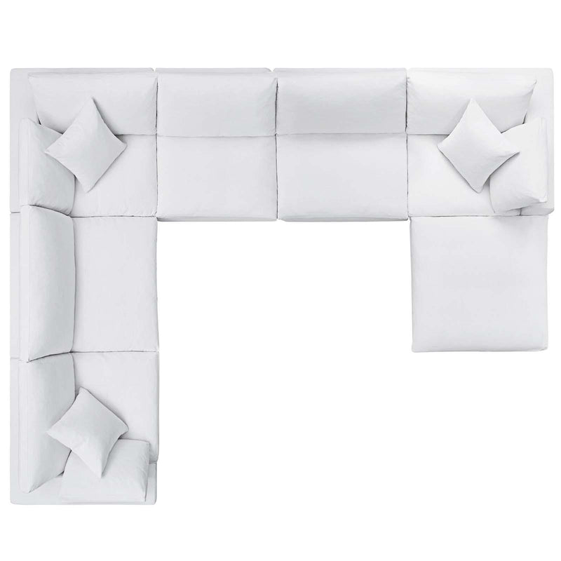 Commix Down Filled Overstuffed 7 Piece Sectional Sofa Set