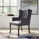 Realm French Vintage Dining Performance Velvet Armchair - Michael's Discount Furniture