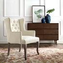 Realm French Vintage Dining Performance Velvet Armchair - Michael's Discount Furniture