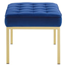 Loft Gold Stainless Steel Leg Medium Performance Velvet Bench