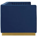 Sanguine Vertical Channel Tufted Performance Velvet Sofa