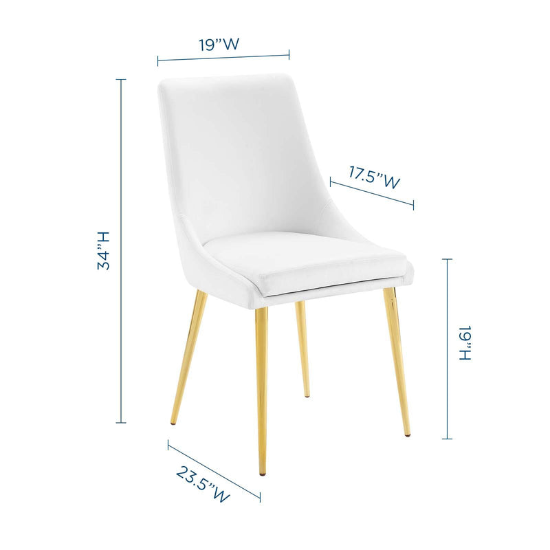Viscount Modern Accent Performance Velvet Dining Chair