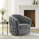 Rogue Swivel Performance Velvet Armchair