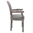 Emanate Vintage French Upholstered Fabric Dining Armchair