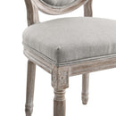 Emanate Vintage French Upholstered Fabric Dining Side Chair