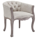 Crown Vintage French Upholstered Fabric Accent Chair