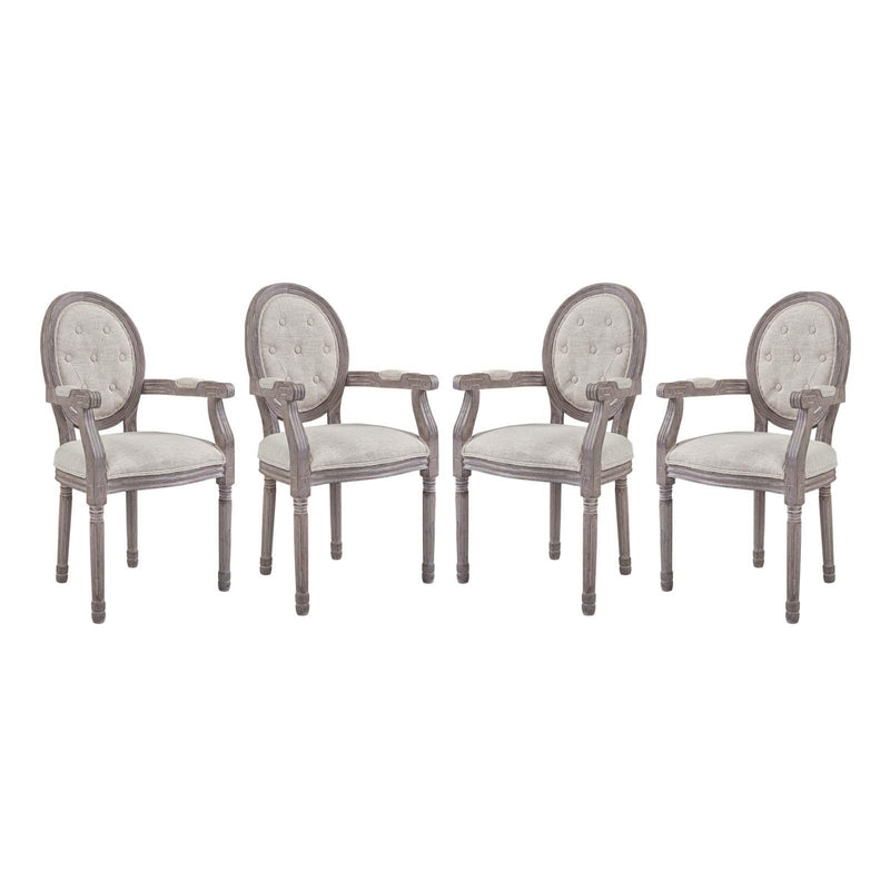 Arise Dining Armchair Upholstered Fabric Set of 4