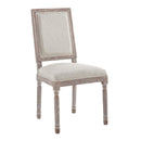 Court Vintage French Upholstered Fabric Dining Side Chair