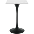 Lippa 28" Square Wood Top Bar Table