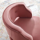 Traipse Button Tufted Open Back Performance Velvet Armchair