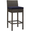 Conduit Bar Stool Outdoor Patio Wicker Rattan Set of 4
