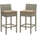 Conduit Bar Stool Outdoor Patio Wicker Rattan Set of 2