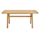 Orlean 57" Outdoor Patio Eucalyptus Wood Dining Table