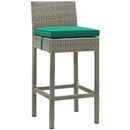 Conduit Bar Stool Outdoor Patio Wicker Rattan Set of 4