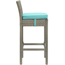 Conduit Bar Stool Outdoor Patio Wicker Rattan Set of 4