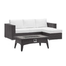 Convene 3 Piece Set Outdoor Patio with Fire Pit
