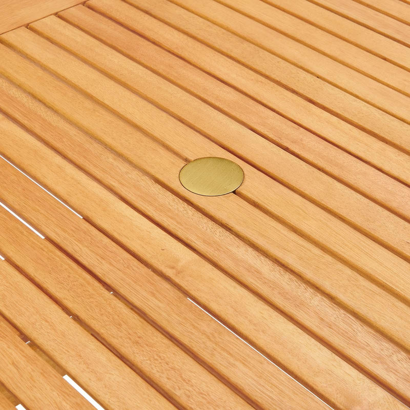 Hatteras 36" Square Outdoor Patio Eucalyptus Wood Dining Table