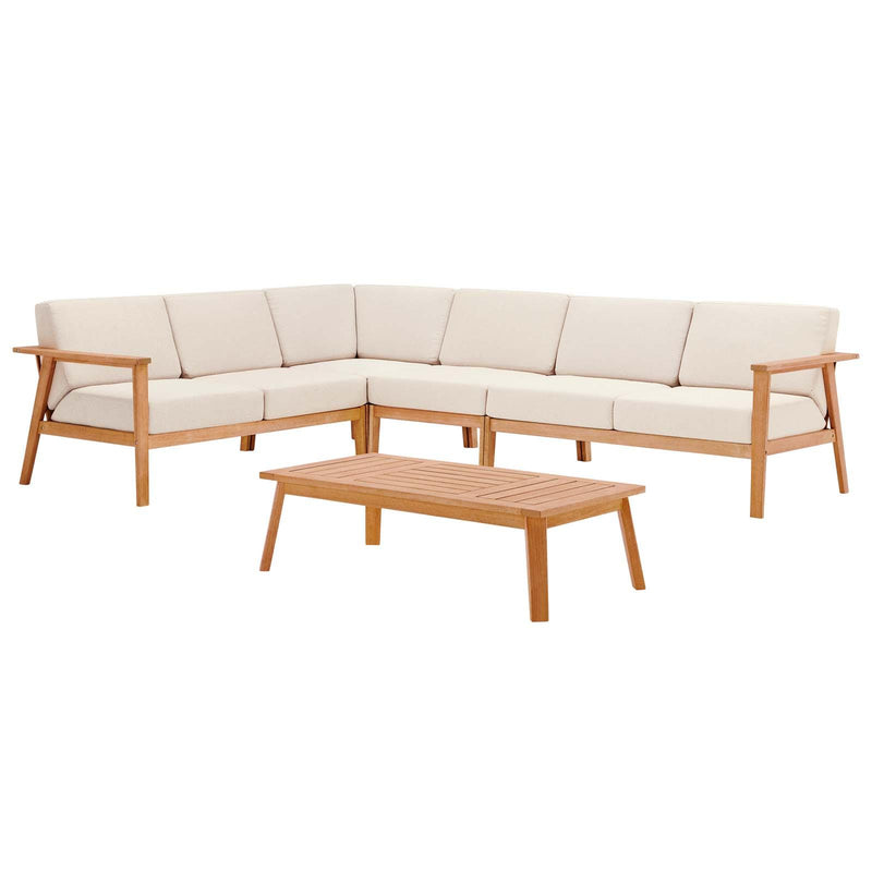 Sedona 5 Piece Outdoor Patio Eucalyptus Wood Set