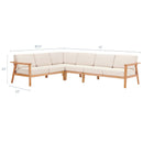 Sedona 4 Piece Outdoor Patio Eucalyptus Wood Sectional