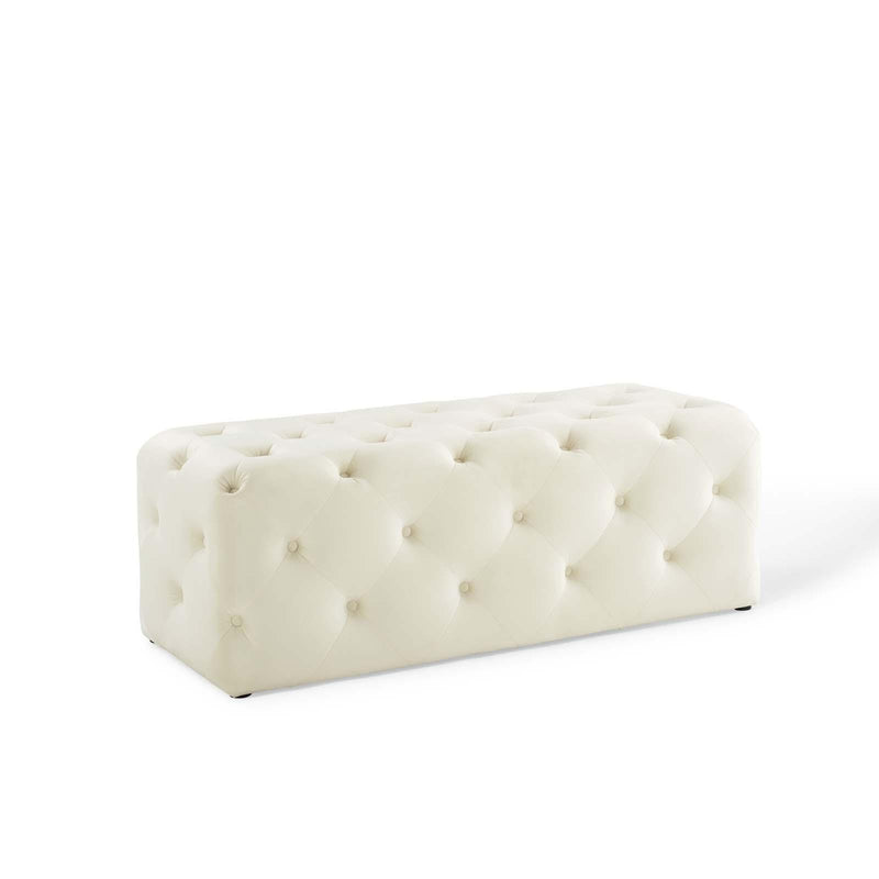 Amour 48" Tufted Button Entryway Performance Velvet Bench