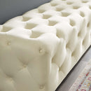 Amour 72" Tufted Button Entryway Performance Velvet Bench