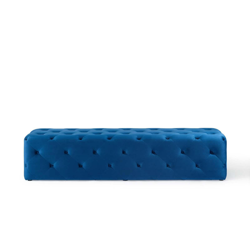 Amour 72" Tufted Button Entryway Performance Velvet Bench