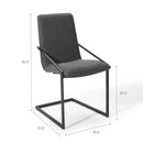 Pitch Upholstered Fabric Dining Armchair