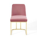 Amplify Sled Base Performance Velvet Dining Side Chair