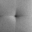 Privy Black Stainless Steel Upholstered Fabric Dining Chair