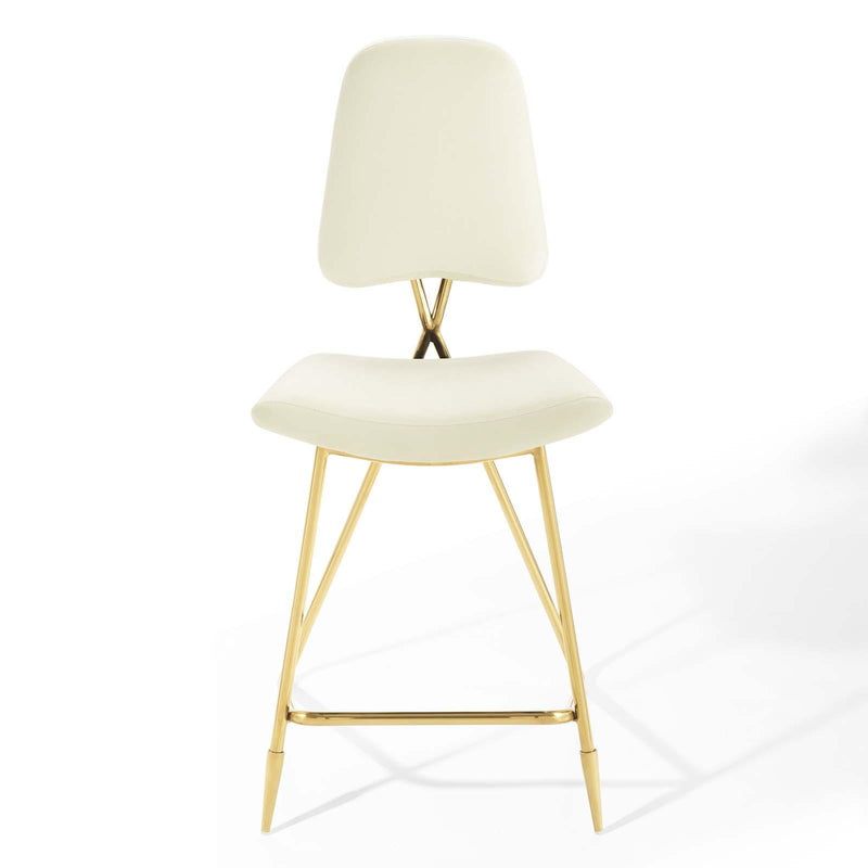 Ponder Performance Velvet Counter Stool