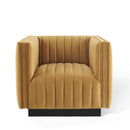 Conjure Channel Tufted Performance Velvet Accent Armchair