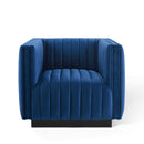 Conjure Channel Tufted Performance Velvet Accent Armchair